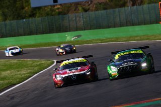 Lee Mowle / Ryan Ratcliffe AmDTuning.com Mercedes AMG GT3 and Richard Neary / Adam Christodoulou Team Abba with Rollcentre Racing Mercedes SLS GT3  | Jakob Ebrey Photography