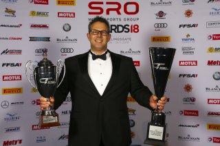 Chris Tolman, Tolman Motorsport, PMW Expo Team of the Year, GT4 Drivers' Championship, Jack Mitchell (Century Motorsport), Ben Tuck & Ben Green (Century Motorsport), Charlie Fagg & Michael O'Brien (Tolman Motorsport), 2018 SRO Awards Old Billingsgate Lond | British GT