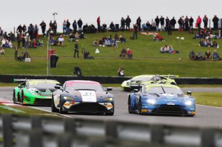 Kelvin Fletcher / Martin Plowman Beechdean AMR Aston Martin V8 Vantage GT4 and Mark Farmer / Nicki Thiim TF Sport Aston Martin V8 Vantage GT3  | JEP