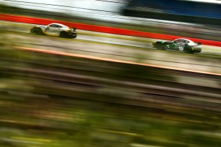 Chris Car / Dino Zamparelli GT Marques Porsche 718 Cayman GT4 Clubsport and Mark Murfitt / Michael Broadhurst Fox Motorsport Mercedes-AMG GT4  | JEP