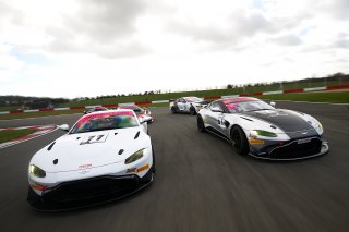 Kelvin Fletcher / Martin Plowman Beechdean AMR Aston Martin V8 Vantage GT4  and Micah Stanley / Ben Hurst Academy Motorsport Aston Martin V8 Vantage GT4  | JEP