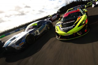 Ian Loggie / Callum Macleod RAM Racing Mercedes-AMG GT3 and Graham Johnson / Michael O'Brien Balfe Motorsport McLaren 570S GT4  | JEP