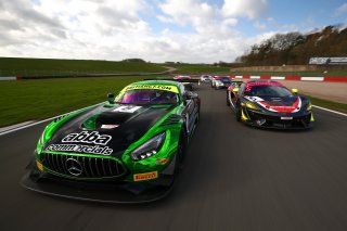 Richard Neary / Adam Christodoulou Team ABBA Racing Mercedes-AMG GT3 and Jordan Collard / Lewis Proctor Tolman Motorsport McLaren 570S GT4  | JEP