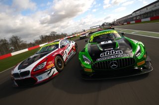 Adrian Wilmott / Jack Mitchell Century Motorsport BMW M6 GT3 and Richard Neary / Adam Christodoulou Team ABBA Racing Mercedes-AMG GT3  | JEP