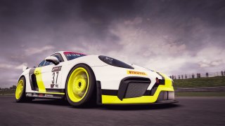 R2 Snetterton 37 Jack McIntyre Porsche 718 Cayman GT4 Zansho Rocket Simsport | Xynamic Automotive Photography