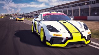 R5 Donington 37 Jack McIntyre Porsche 718 Cayman GT4 Zansho Rocket Simsport | Xynamic Automotive Photography