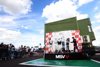 GT3 Overall Podium, Adam Balon / Sandy Mitchell - Barwell Motorsport Lamborghini Huracan GT3 Evo, John Ferguson / Ulysse De Pauw - RAM Racing Mercedes-AMG GT3, Flick Haigh / Jonny Adam - 2 Seas Motorsport Mercedes-AMG GT3
 | British GT/JEP