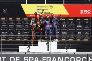 GT 3 Pro-Am Podium (l-r) James Cottingham / Lewis Williamson - 2Seas Motorsport Mercedes-AMG GT3,  Ian Loggie / Jules Gounon - RAM Racing Mercedes-AMG GT3 
 | British GT/JEP