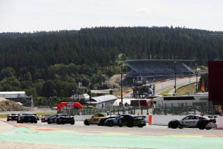 Start of the GT4 race,  Matt Cowley / Marco Signoretti - Academy Motorsport Ford Mustang GT4 leads
 | British GT/JEP