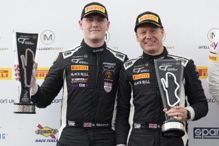 Podium of Mark Sansom / Will Tregurtha - Barwell Motorsport Lamborghini Huracan GT3 Evo
 | British GT/JEP