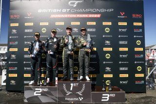 GT4 Silver Cup Podium (l-r) #14 - Branden Templeton / Chris Salkeld - Century Motorsport BMW M4 GT4,  #84 - Aiden Neate / Josh Miller - Mahiki Racing Lotus Emira GT4
 | SRO / JEP
