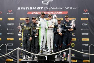Race 2 GT4 Overall Podium (l-r) #88 - Ian Duggan / Joe Wheeler - Mahiki Racing Ginetta G56 GT4 Evo - #71 - Ravi Ramyead / Charlie Robertson - Century Motorsport BMW GT4 - #14 - Branden Templeton / Chris Salkeld - Century Motorsport BMW M4 GT4
 | SRO / JEP