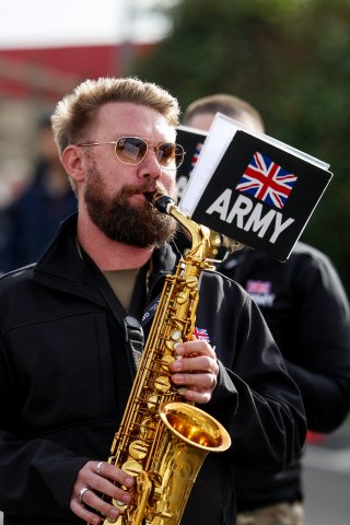 Army band perform before the start of the race
 | JEP