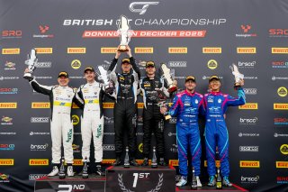 GT3 Overall Podium (l-r) #1 - Rob Collard / Hugo Cook - Barwell Motorsport Lamborghini Huracan GT3 Evo2 - #78 - Alex Martin / Sandy Mitchell - Barwell Motorsport Lamborghini Huracan GT3 Evo2 - #18 - Kevin Tse / Maximilian Gotz - 2 Seas Motorsport Mercedes | SRO / JEP