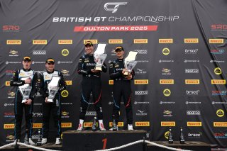 Race 1 GT4 Silver Podium (l-r) #17 - Harry George / Luca Hopkinson - Optimum Motorsport McLaren Artura GT4 - #14 - Branden Templeton / Chris Salkeld - Century Motorsport BMW M4 GT4
 | SRO / JEP