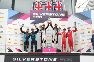 GT3 Overall Podium (l-r) #44 - Jonathon Beeson / Charles Clark - Century Motorsport - BMW M4 GT3 Evo, #3 - Yasser Shahin / Garnet Patterson - Optimum Motorsport - McLaren 720S GT3 Evo, #91 - Darren Leung / Dan Harper - Paradine Competition - BMW M4 GT3 Ev | SRO / JEP