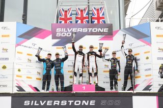 GT3 Silver-Am Podium (l-r) #44 - Jonathon Beeson / Charles Clark - Century Motorsport - BMW M4 GT3 Evo, #3 - Yasser Shahin / Garnet Patterson - Optimum Motorsport - McLaren 720S GT3 Evo, #78 - Alex Martin / Jarrod Waberski - Barwell Motorsport - Lamborghi | SRO / JEP