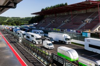 Trucks arriving at Spa-Francorchamps | SRO Motorsports Group