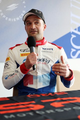 #61 - Colin Turkington - WSR FlexiFly - BMW M4 GT4 Evo in the British GT Press Conference
 | SRO / JEP