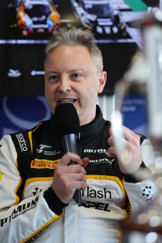 #90 - Marc Warren - Optimum Motorsport - McLaren 720S GT3 Evo in the British GT Press Conference
 | SRO / JEP