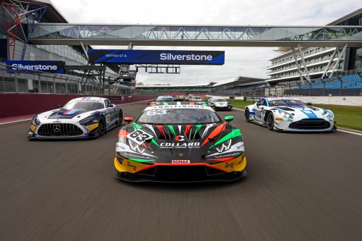 #18 - Kevin Tse / Ben Green - 2 Seas Motorsport - Mercedes-AMG GT3 Evo, #63 - Hugo Cook / Sandy Mitchell - Barwell Motorsport - Lamborghini Huracan GT3 Evo2 and #7 - Andrew Howard / Ross Gunn - Beechdean Motorsport - Aston Martin Vantage AMR GT3 Evo
 | SRO / JEP
