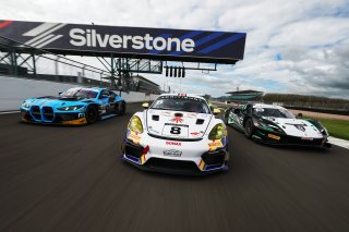 #44 - Jonathon Beeson / Charles Clark - Century Motorsport - BMW M4 GT4 Evo, #8 - Ian Duggan / Tom Bradshaw - Toro Verde GT - Porsche 718 Cayman GT4 RS CS, #13 - Joshua Buchan / Nicolai Kjaergaard - Rodin Motorsport - Ferrari 296 GT3
 | SRO / JEP